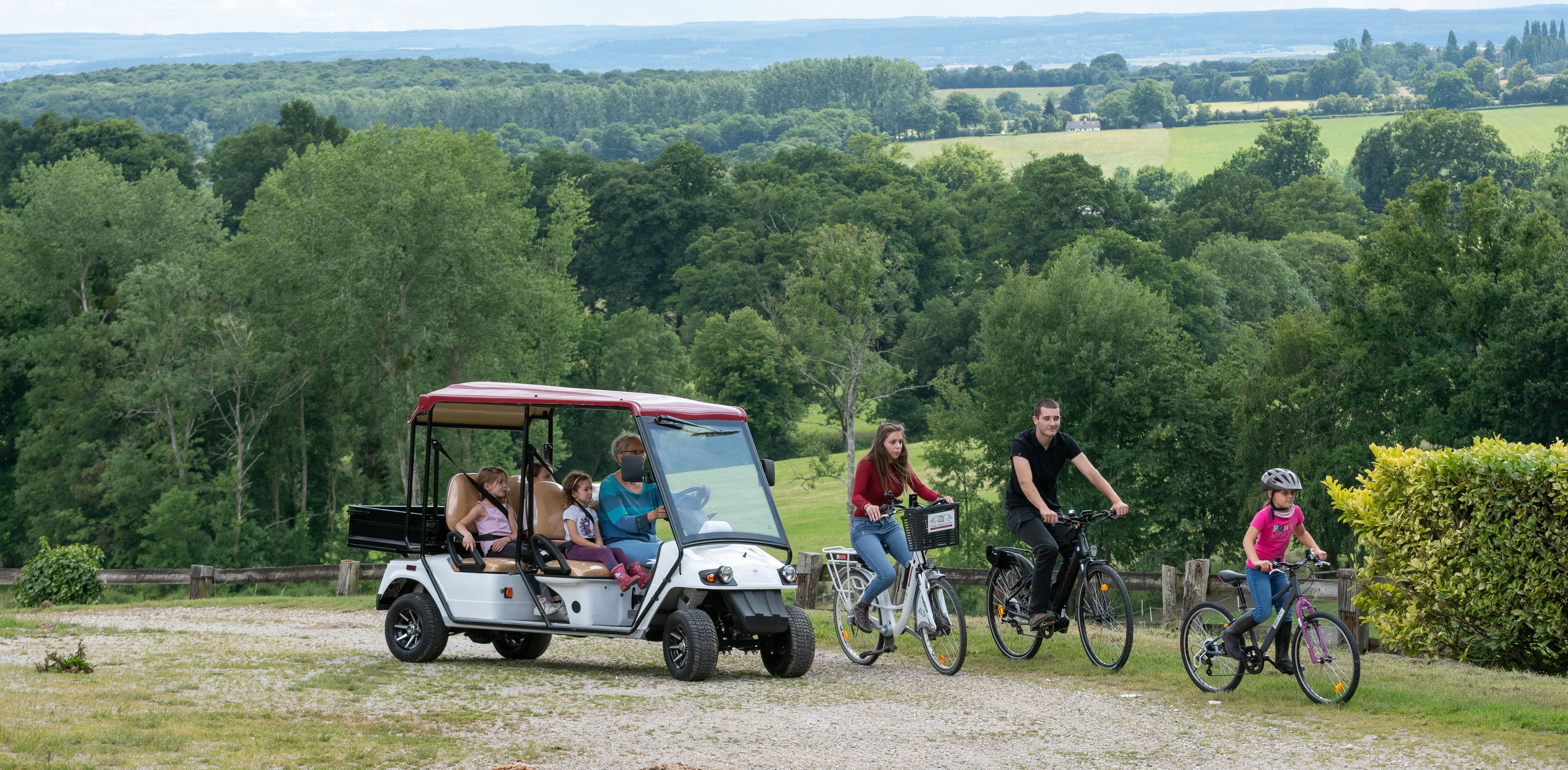 electric golf car ride