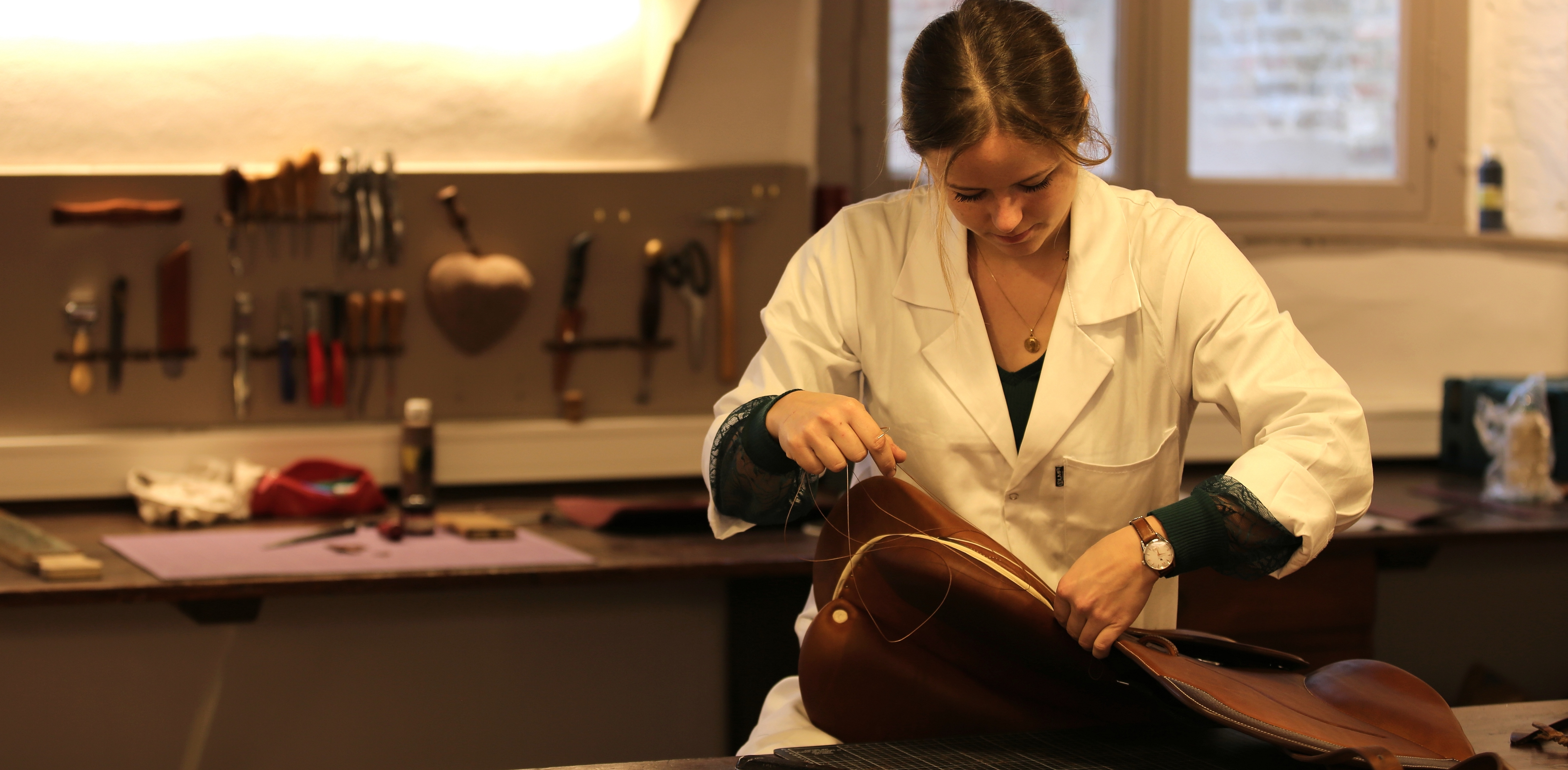 Visite atelier de Sellerie