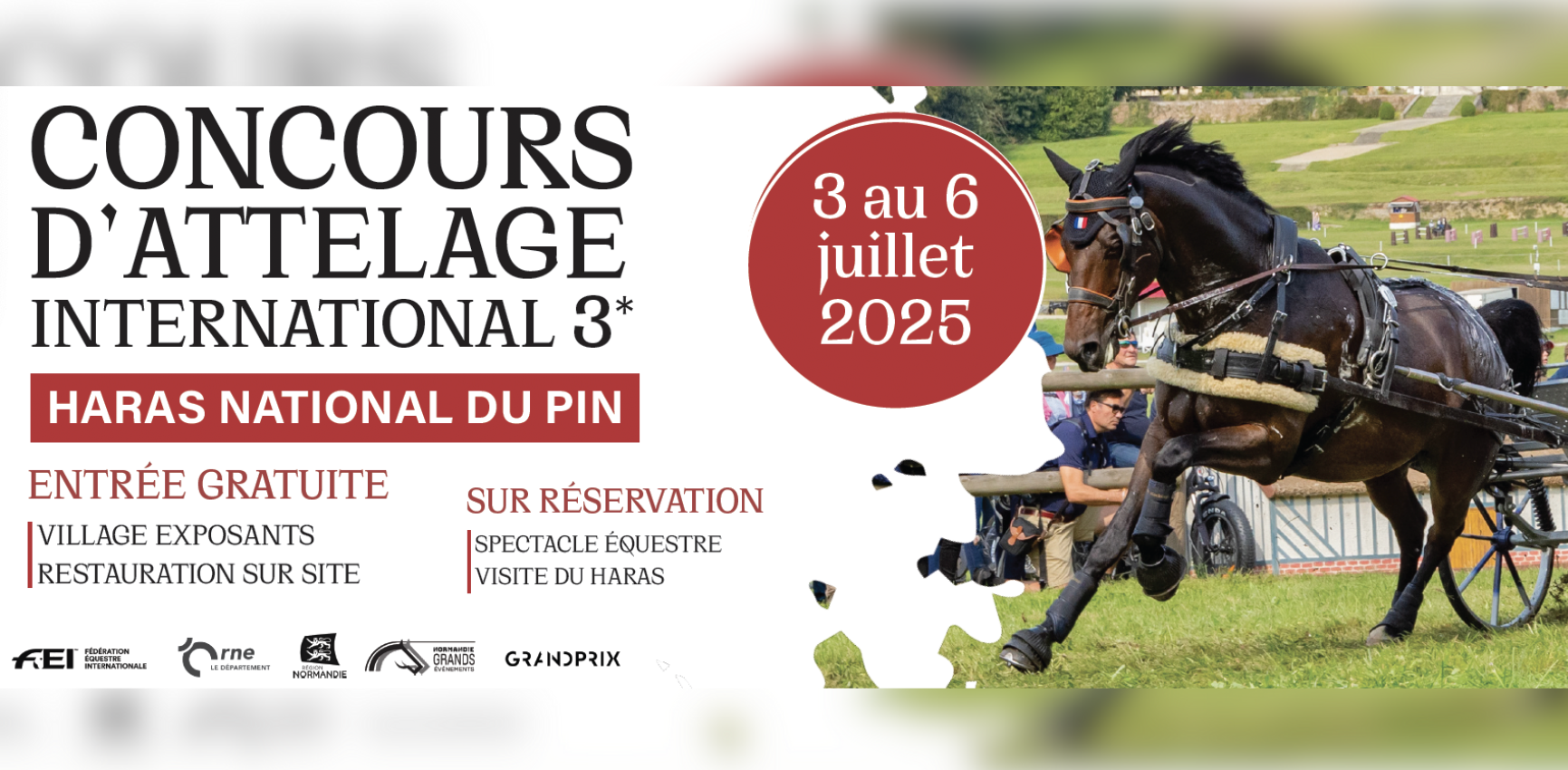 CONCOURS INTERNATIONAL D'ATTELAGE 3* – 3 AU 6 JUILLET 2025
