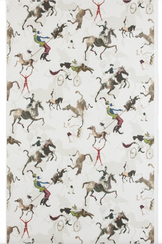 Papier peint Jour de fête, Gaël Davrinche, tissu Pierre Frey, 2014. Paris, musée des Arts décoratifs ©Les Arts Décoratifs / Jean Tholance