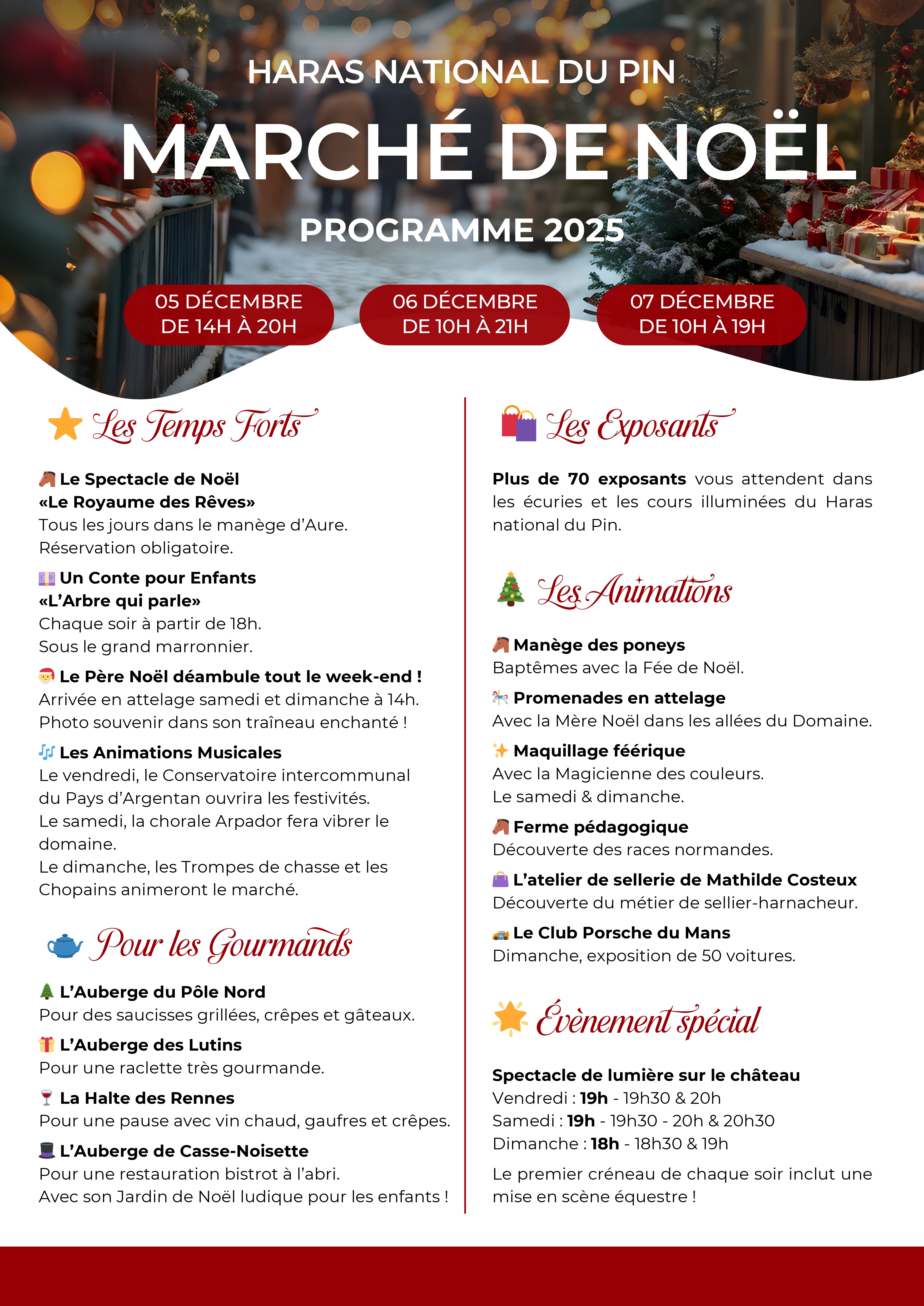 Programme Marché de noël 2025