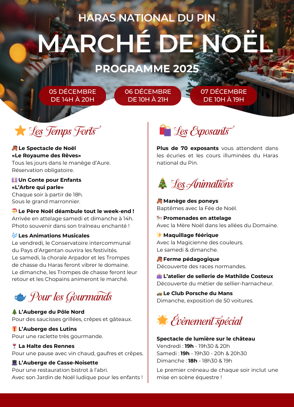 Programme Marché de noël 2025